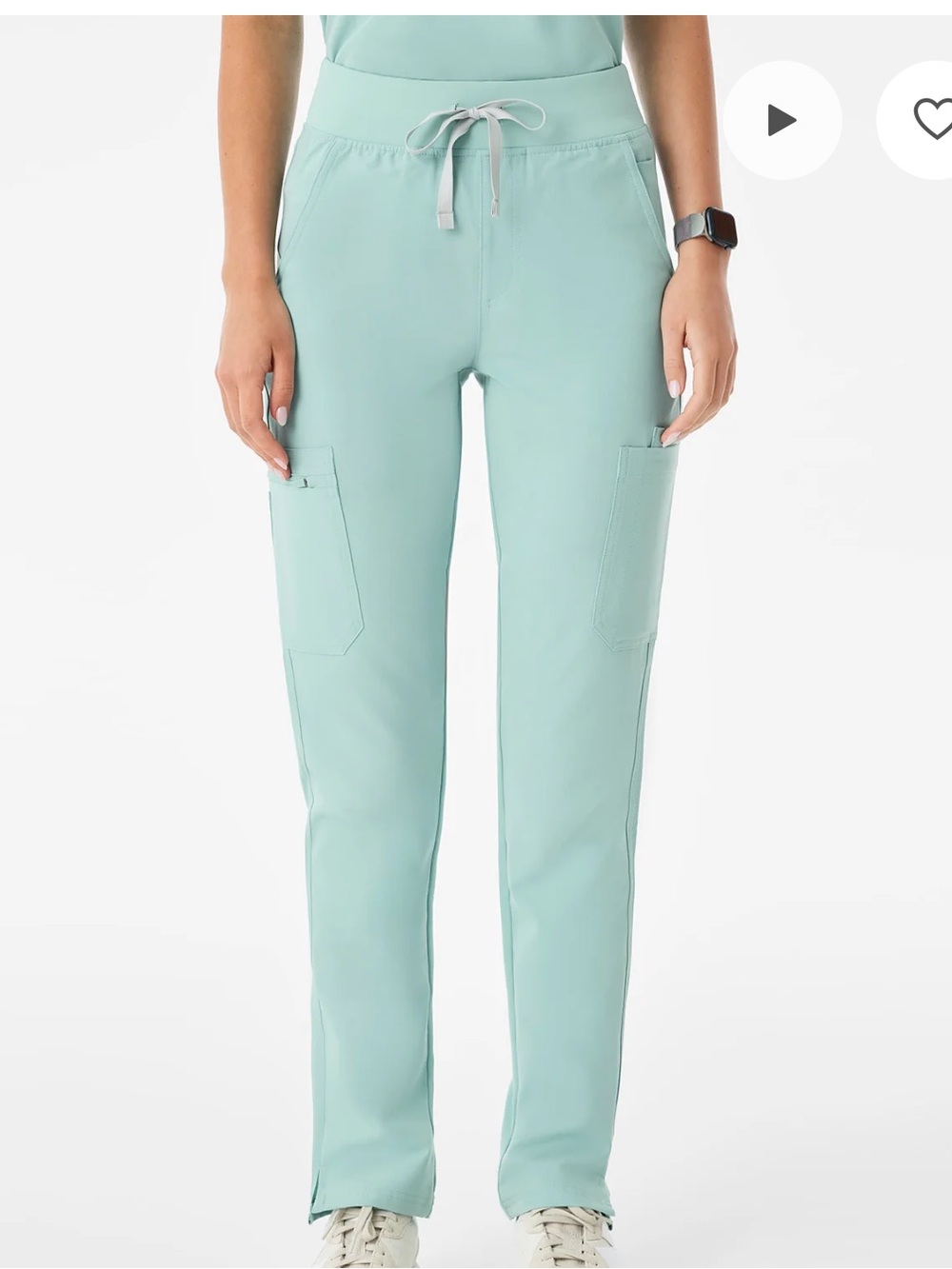 Figs Yola Straight-Leg Scrub Pant in seaglass